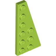 Lego destička šikmá 6x3 klín pravý, limetková (4586277, 6146953, 6258410)